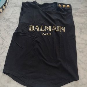 💯 authentic Balmain logo tee